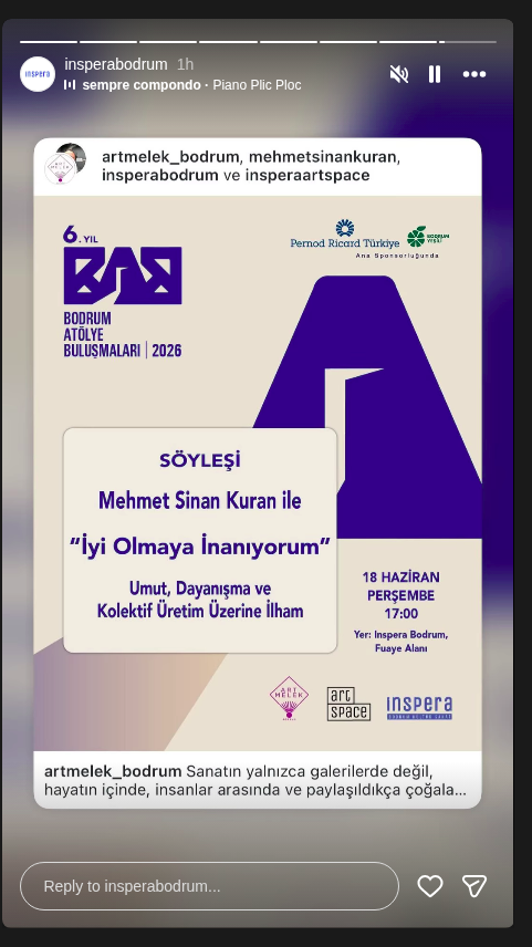 Mehmet Sinan Kuran — I Believe in Being Good Event poster