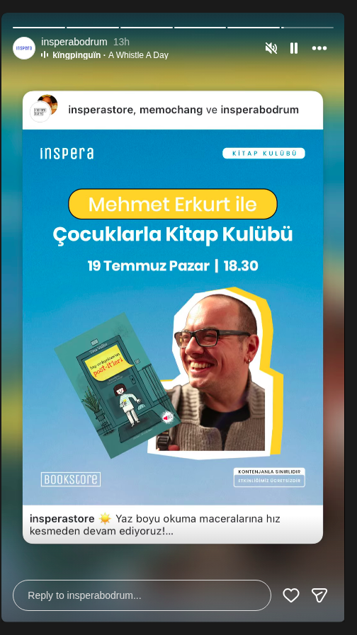 Mehmet Erkurt ile Çocuklarla Kitap Kulübü Etkinlik afişi