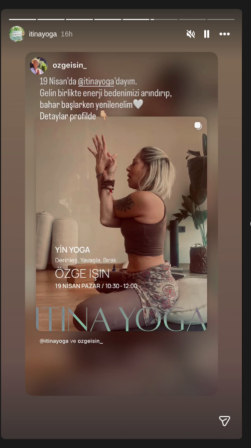 Yin Yoga — Özge Işın Etkinlik afişi