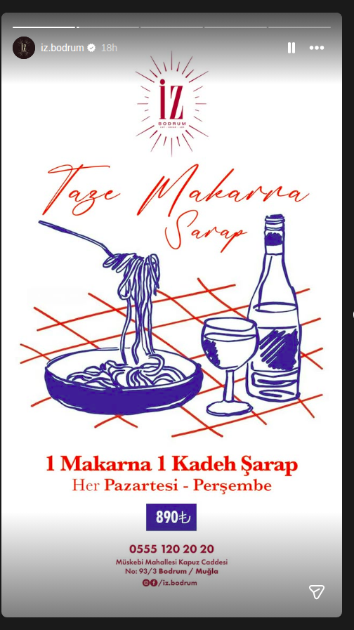 Taze Makarna & Şarap Günleri Etkinlik afişi