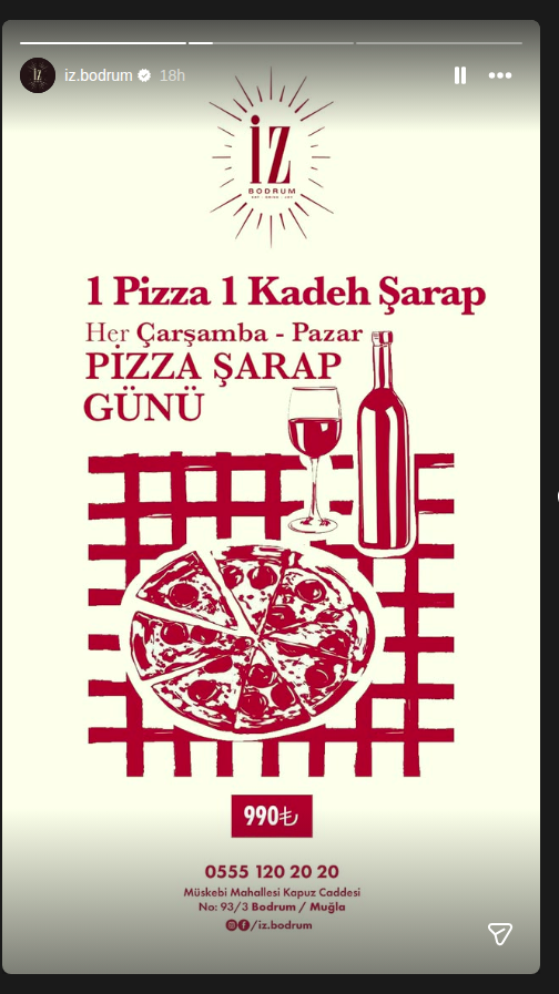 Pizza Şarap Günleri Etkinlik afişi