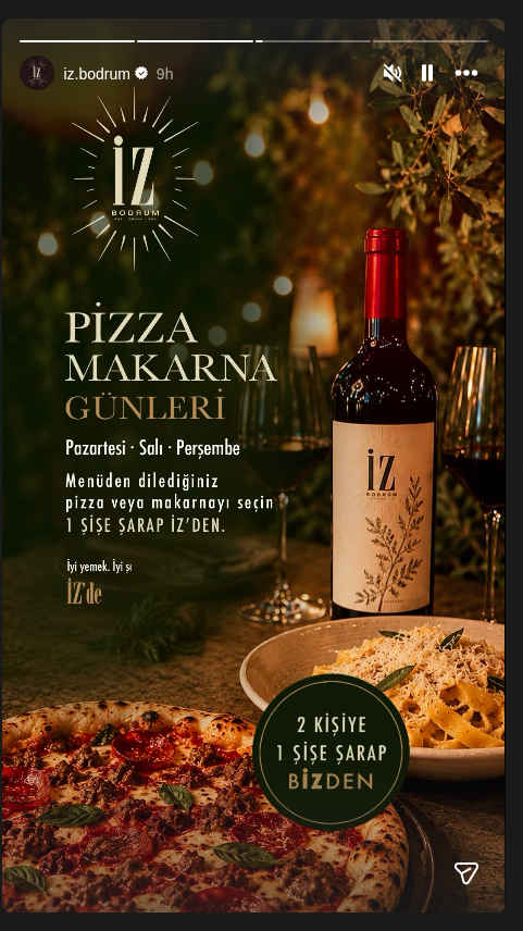 Pizza Makarna Günleri — İZ Bodrum Etkinlik afişi
