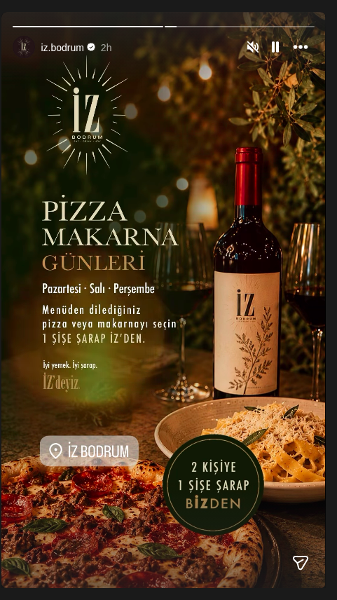 Pizza Makarna Günleri — İZ Bodrum Etkinlik afişi