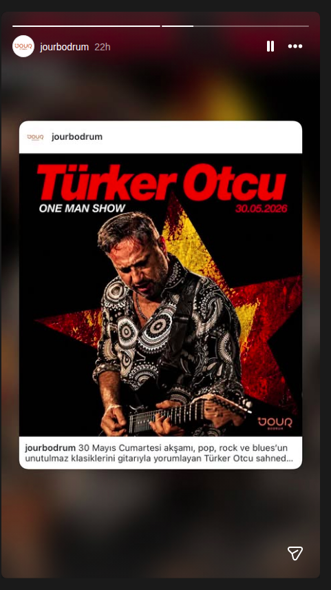 Türker Otcu — JOUR Bodrum Etkinlik afişi