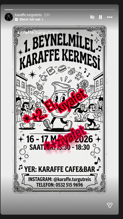 1. Beynelmilel Karaffe Kermesi Etkinlik afişi