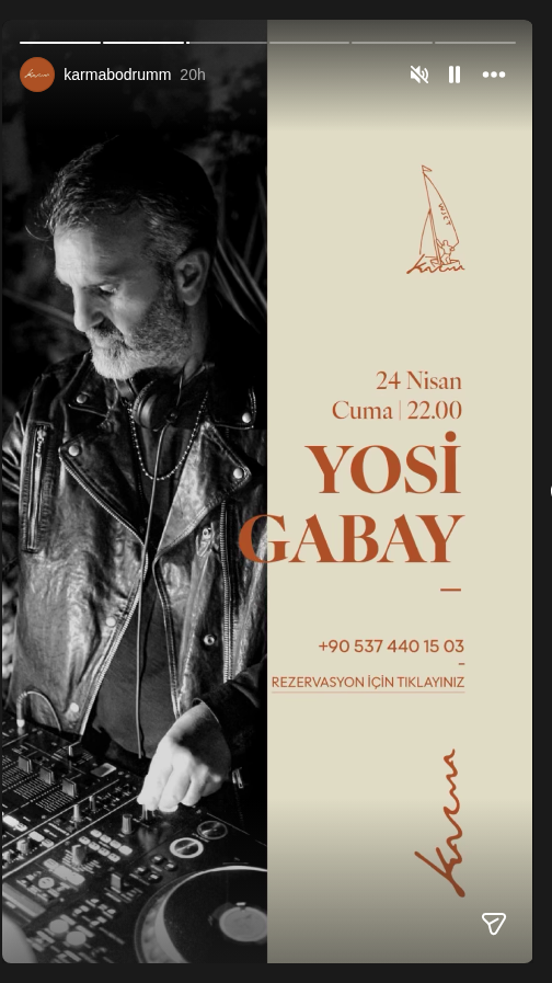 Yosi Gabay Etkinlik afişi