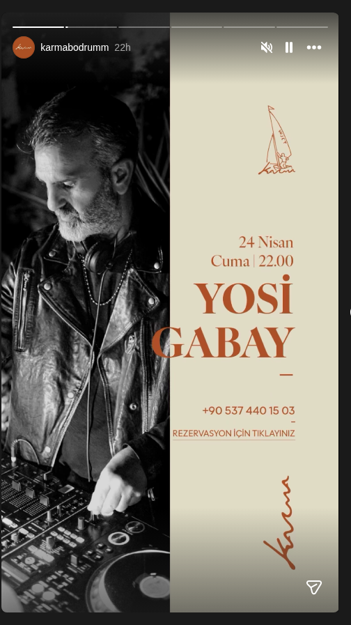 Yosi Gabay Etkinlik afişi