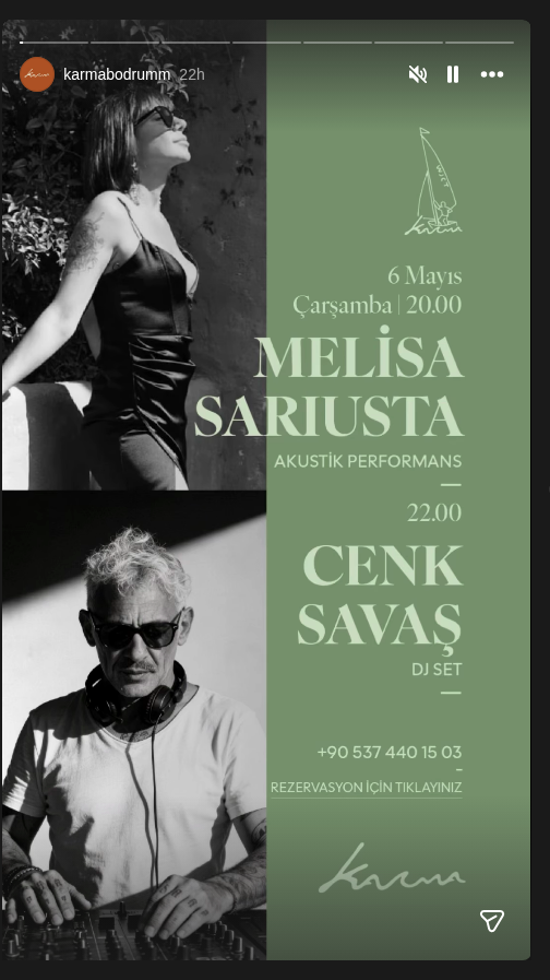 Melisa Sariusta & Cenk Savaş Etkinlik afişi