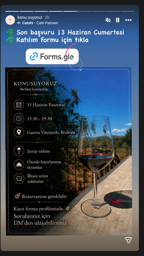 Konuşuyoruz — Şarap Tadımı Etkinlik afişi