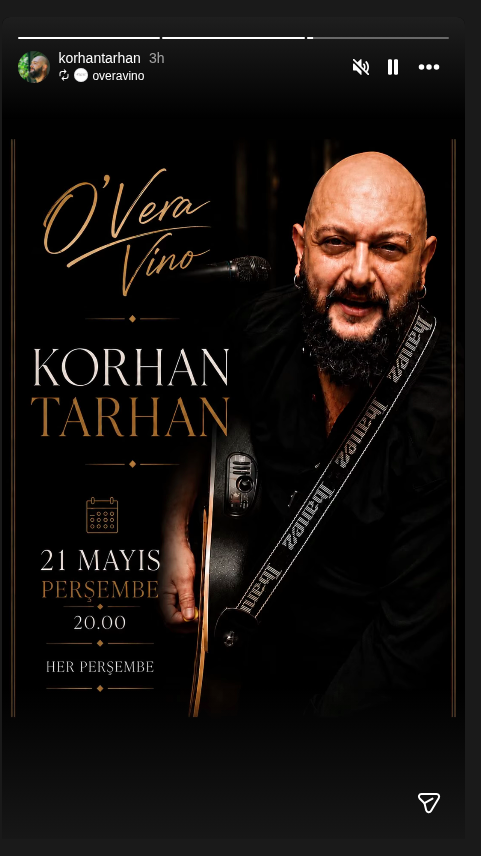 Korhan Tarhan — O’Vera Vino Etkinlik afişi