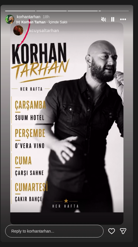 Korhan Tarhan — Haftalık Gösteri Etkinlik afişi