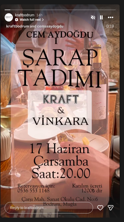 Cem Aydoğdu ile Şarap Tadımı Etkinlik afişi