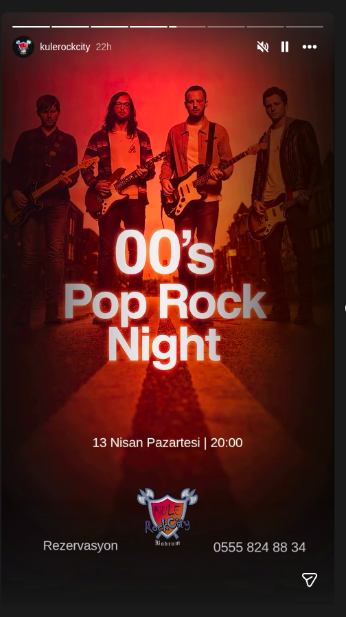 00'lar Pop Rock Gecesi Etkinlik afişi