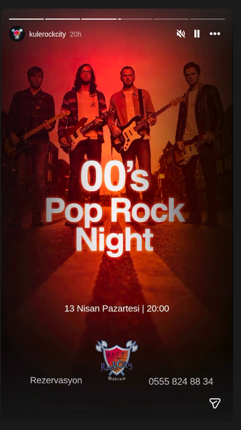00'lar Pop Rock Gecesi Etkinlik afişi