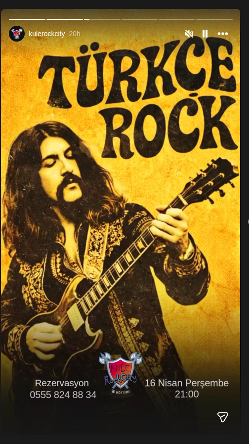 Türkçe Rock Nacht Event-Poster