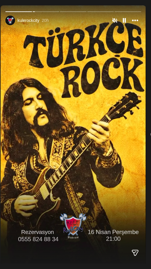 Türkçe Rock Nacht Event-Poster