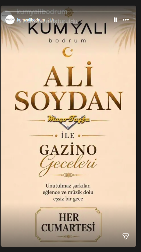 Ali Soydan ile Gazino Geceleri Etkinlik afişi