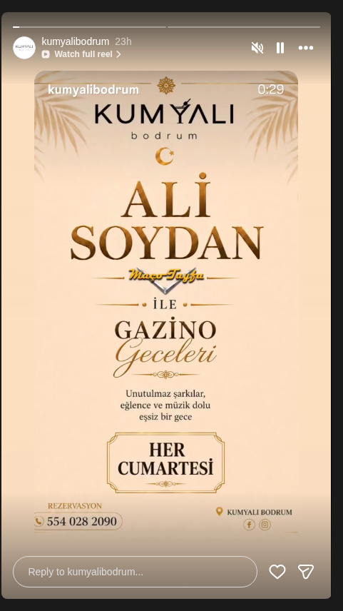 Ali Soydan ile Gazino Geceleri — Kumyalı Bodrum Постер события