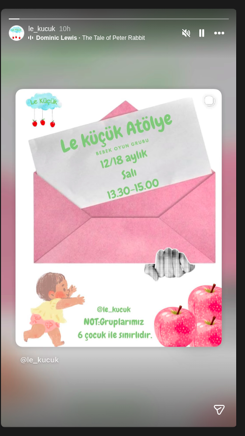 Bebek Oyun Grubu Etkinlik afişi