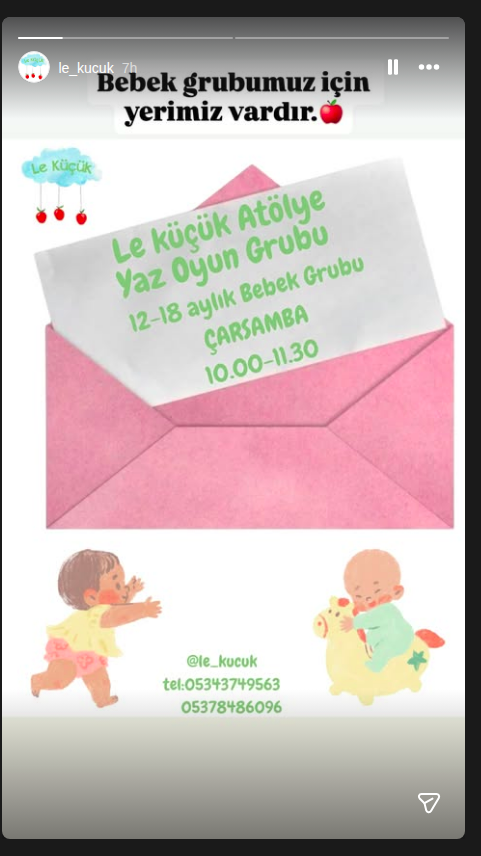 Yaz Oyun Grubu — Bebek Grubu Etkinlik afişi