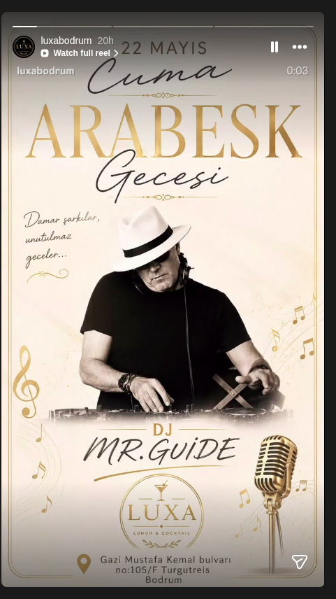 DJ Mr. Guide — Arabesk Gecesi Etkinlik afişi