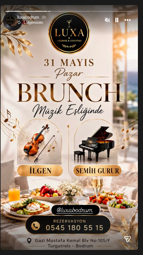İlgen & Semih Gurur ile Brunch — LUXA Bodrum Etkinlik afişi