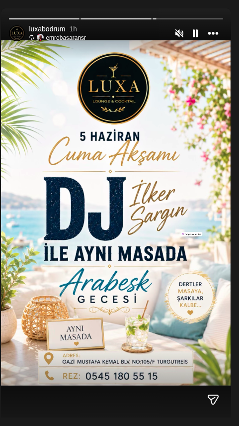 İlker Sargun — Arabesk Gecesi Etkinlik afişi
