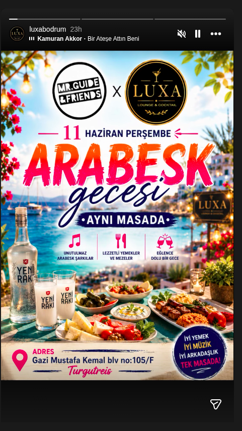 Arabesk Gecesi Etkinlik afişi