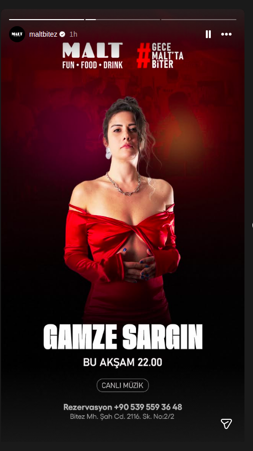 Gamze Sargın Etkinlik afişi
