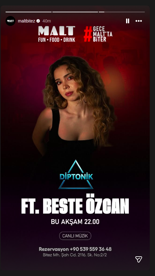 Diptonik ft. Beste Özcan Etkinlik afişi