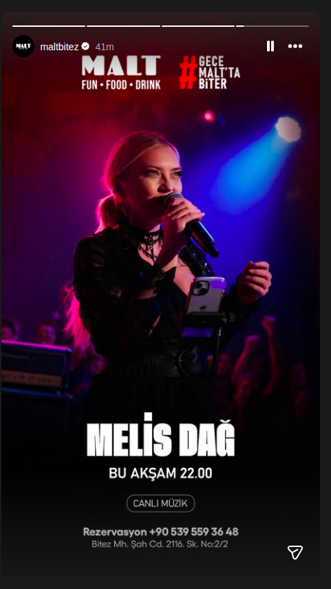 Melis Dağ — Canlı Müzik Etkinlik afişi