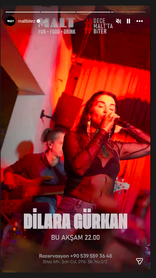 Dilara Gürkan - Canlı Müzik Etkinlik afişi