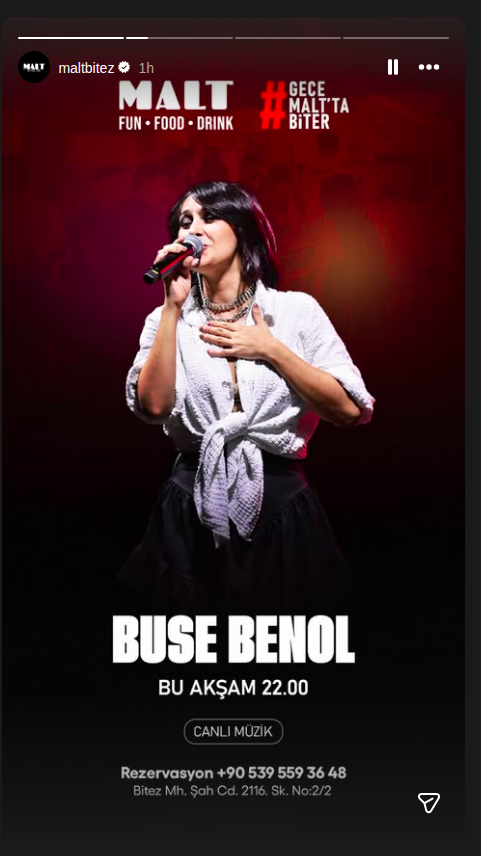 Buse Benol Etkinlik afişi