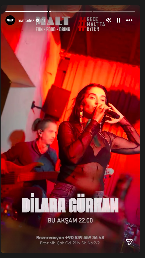 Dilara Gürkan - Canlı Müzik Etkinlik afişi