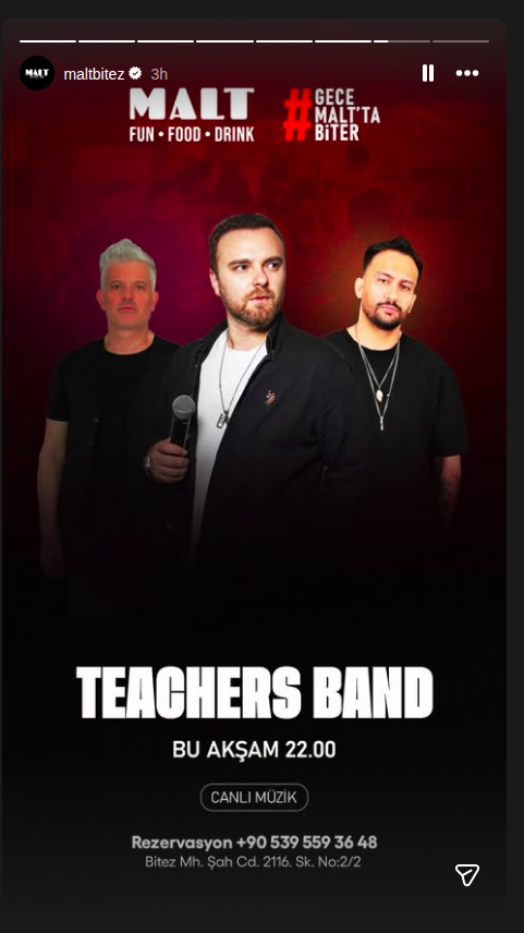 Teachers Band Etkinlik afişi