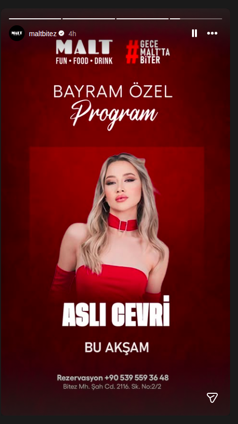 Aslı Çevri — Bayram Özel Program Etkinlik afişi