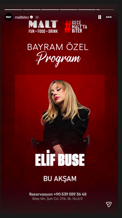 Elif Buse — Malt Bitez Bayram Özel Etkinlik afişi
