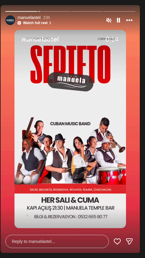 Septeto Carisma — Temple Bar Manuela Etkinlik afişi