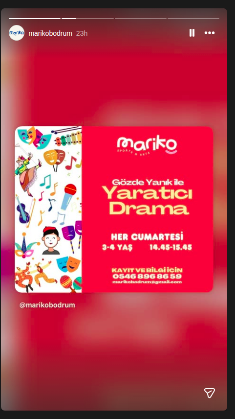 Gözde Yanık ile Yaratıcı Drama Etkinlik afişi