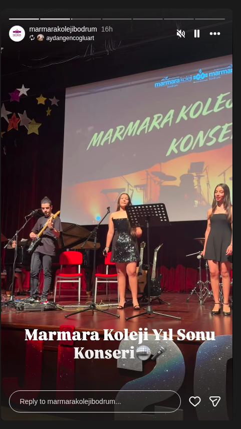 Marmara Koleji Yıl Sonu Konseri Etkinlik afişi