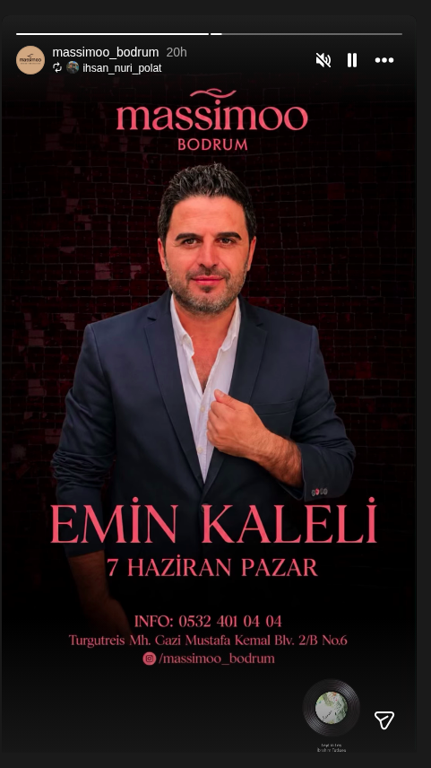 Emin Kaleli Etkinlik afişi