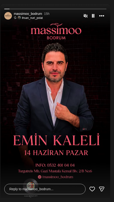 Emin Kaleli Etkinlik afişi