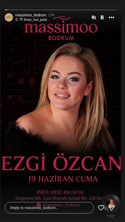 Ezgi Özcan Etkinlik afişi