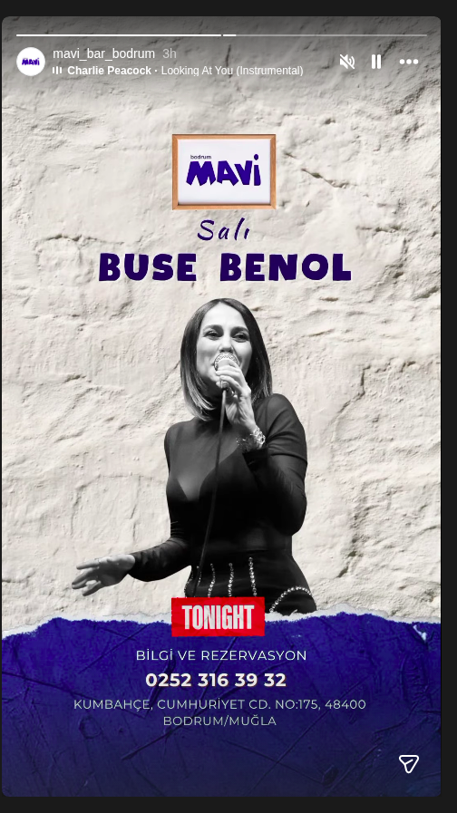 Buse Benol - Canlı Müzik Etkinlik afişi