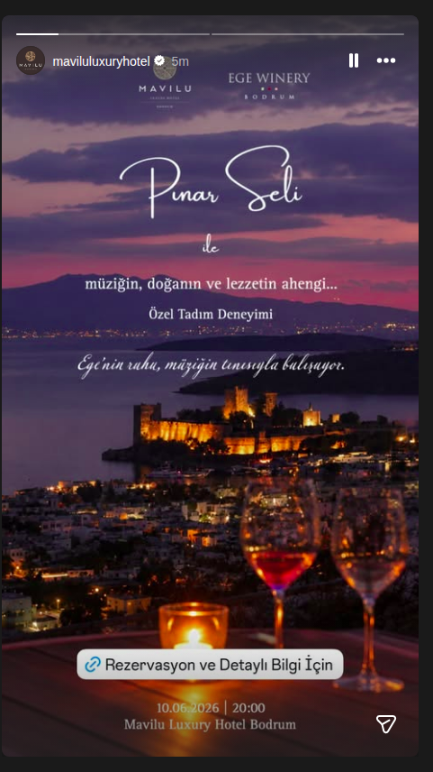 Pınar Seli - Özel Tadım Deneyimi Etkinlik afişi