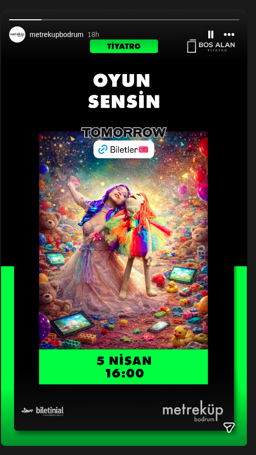 Oyun Sensin Etkinlik afişi