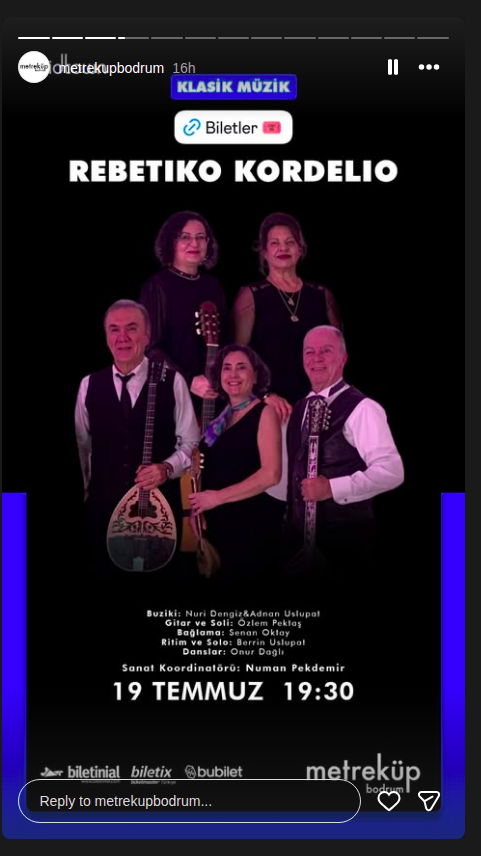 Rebetiko Kordelio Etkinlik afişi