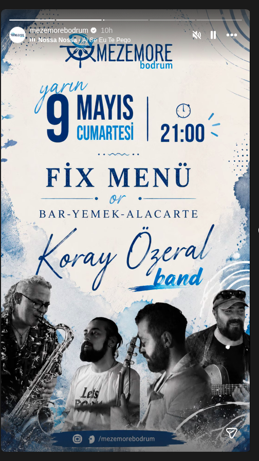 Fix Menü - Koray Özeral Band Etkinlik afişi