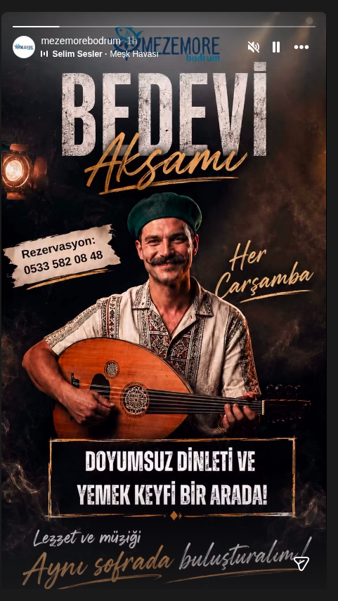 Bedevi Akşamı — MezeMore Etkinlik afişi