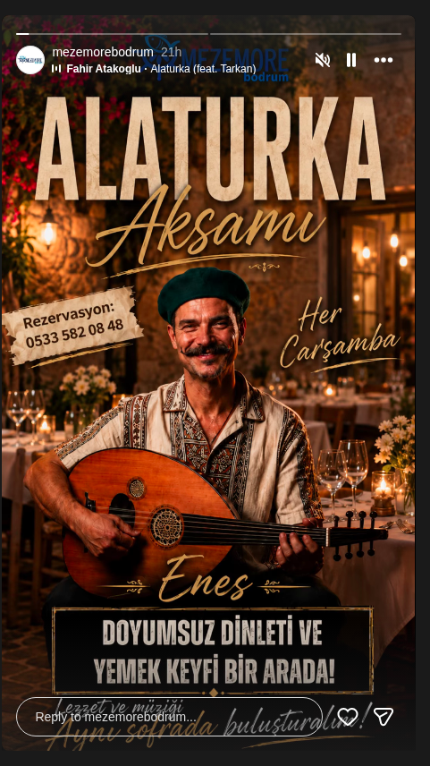 Alaturka Akşamı — Enes Etkinlik afişi